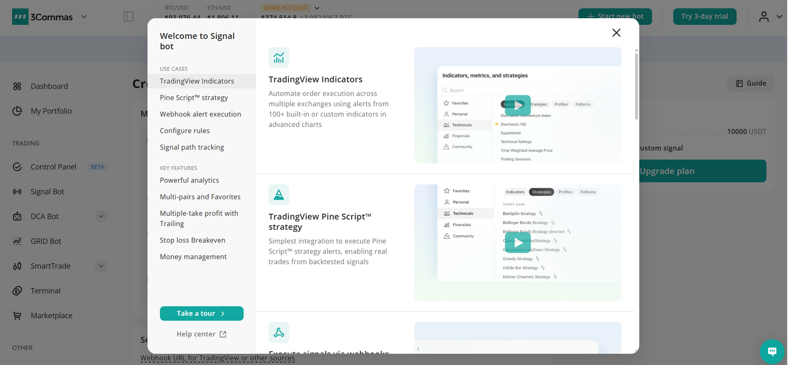 3Commas TradingView indicator