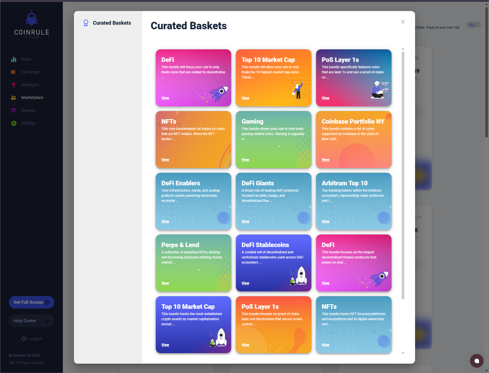 Coinrule platform screenshot 06