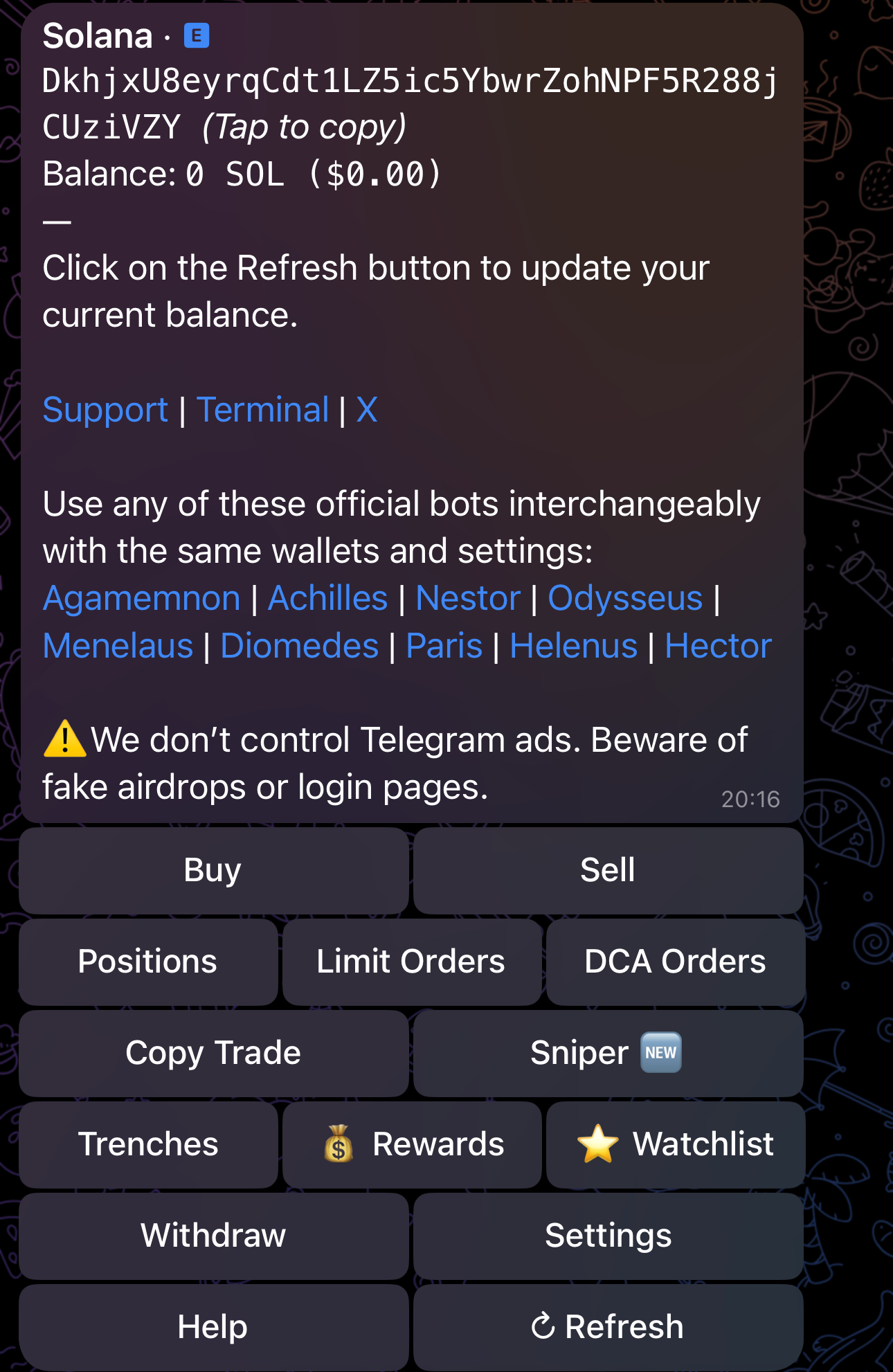 TrojanBot platform screenshot 01