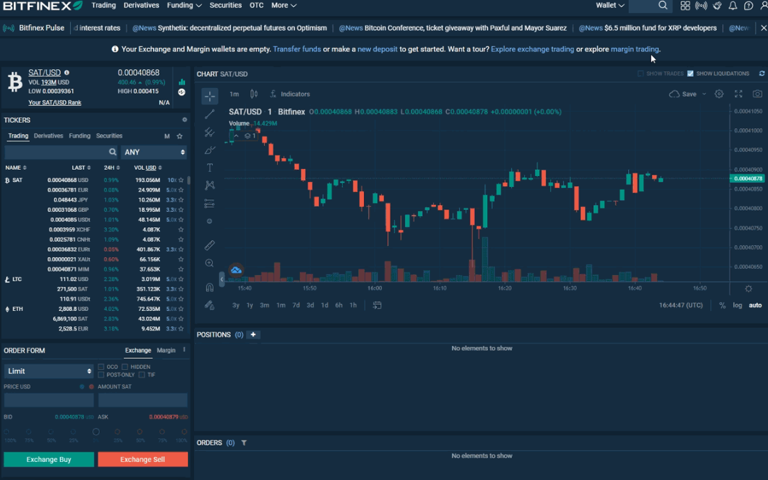 Bitfinex buy and sell
