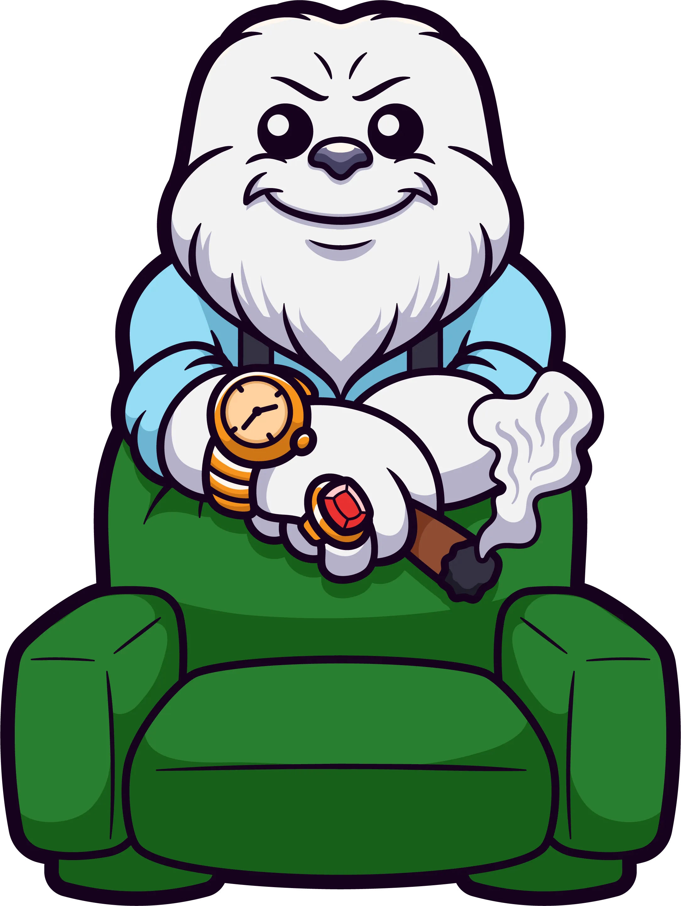 Yeti Crypto Bazaar stockbroker mascot